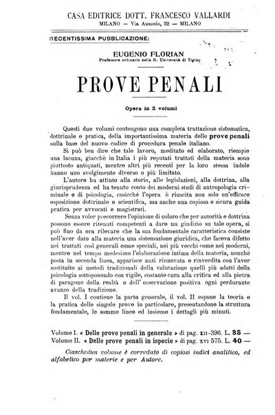 La scuola positiva rivista di diritto e procedura penale