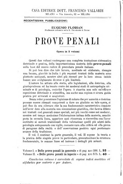 La scuola positiva rivista di diritto e procedura penale