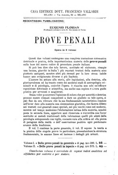 La scuola positiva rivista di diritto e procedura penale