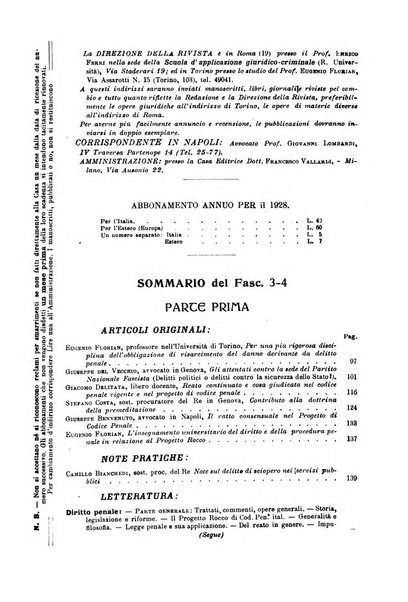 La scuola positiva rivista di diritto e procedura penale