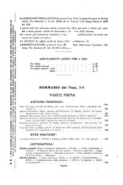 La scuola positiva rivista di diritto e procedura penale