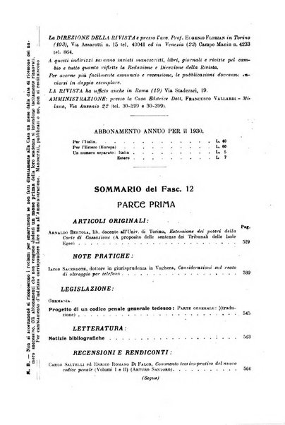 La scuola positiva rivista di diritto e procedura penale