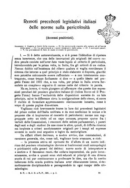 La scuola positiva rivista di diritto e procedura penale