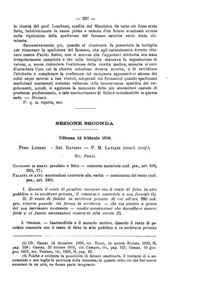 La scuola positiva rivista di diritto e procedura penale