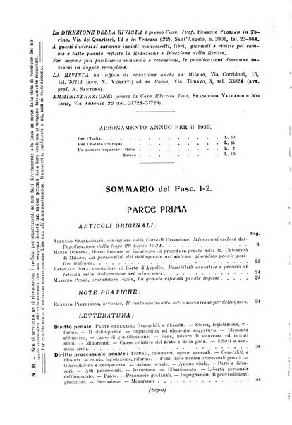 La scuola positiva rivista di diritto e procedura penale