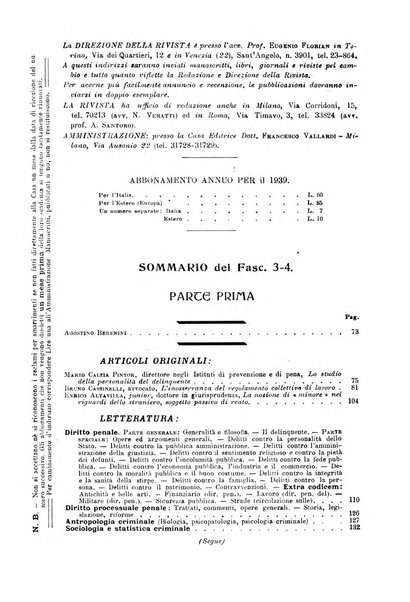 La scuola positiva rivista di diritto e procedura penale