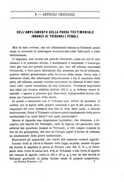 La scuola positiva nella giurisprudenza civile e penale e nella vita sociale