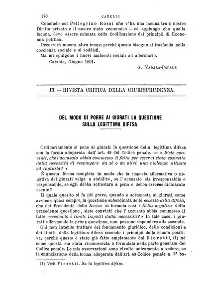 La scuola positiva nella giurisprudenza civile e penale e nella vita sociale