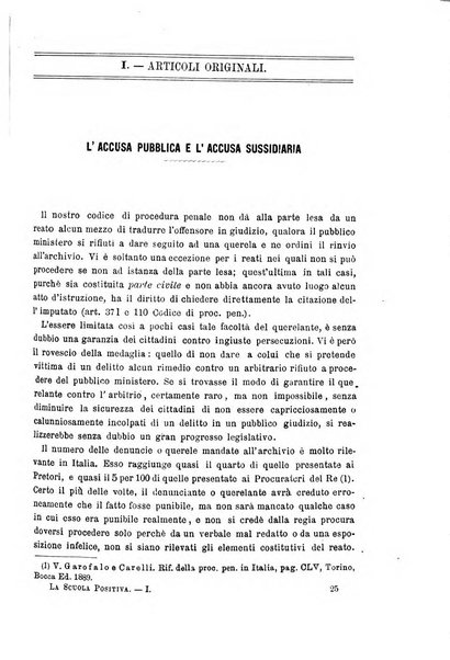 La scuola positiva nella giurisprudenza civile e penale e nella vita sociale