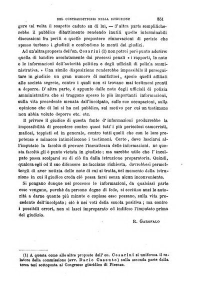 La scuola positiva nella giurisprudenza civile e penale e nella vita sociale