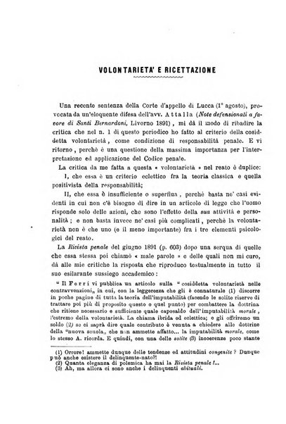 La scuola positiva nella giurisprudenza civile e penale e nella vita sociale