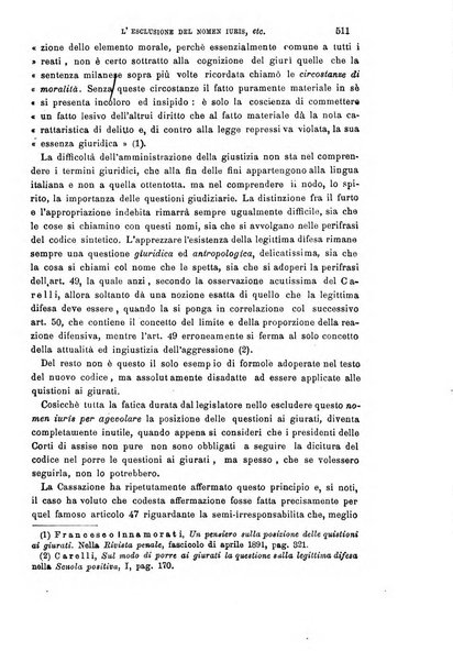 La scuola positiva nella giurisprudenza civile e penale e nella vita sociale