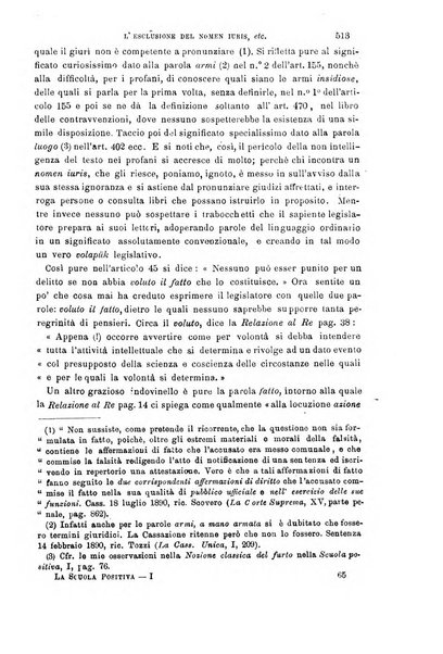 La scuola positiva nella giurisprudenza civile e penale e nella vita sociale