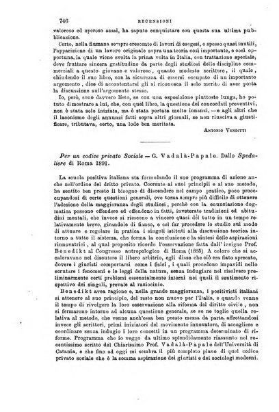 La scuola positiva nella giurisprudenza civile e penale e nella vita sociale