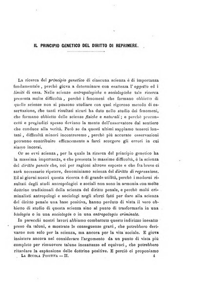 La scuola positiva nella giurisprudenza civile e penale e nella vita sociale