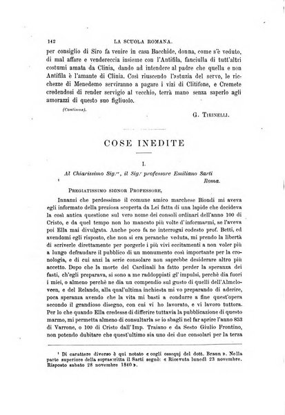 La scuola romana foglio periodico di letteratura e di arte