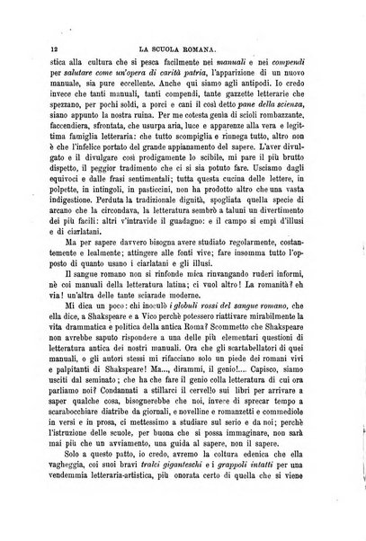 La scuola romana foglio periodico di letteratura e di arte