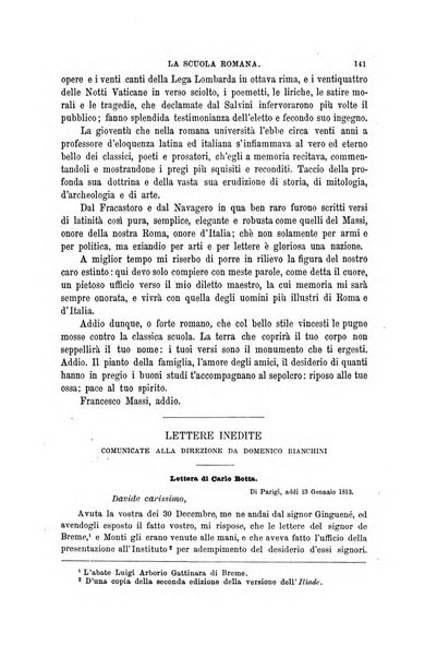 La scuola romana foglio periodico di letteratura e di arte