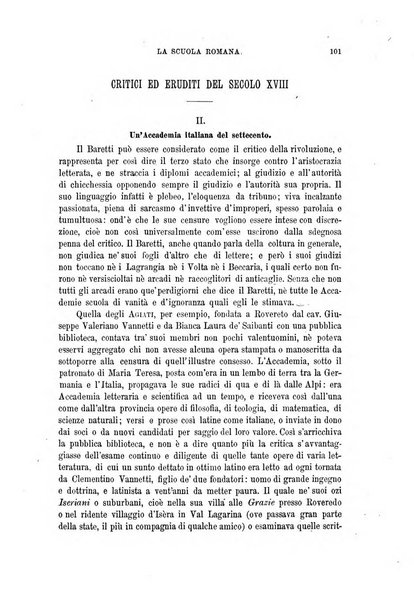 La scuola romana foglio periodico di letteratura e di arte