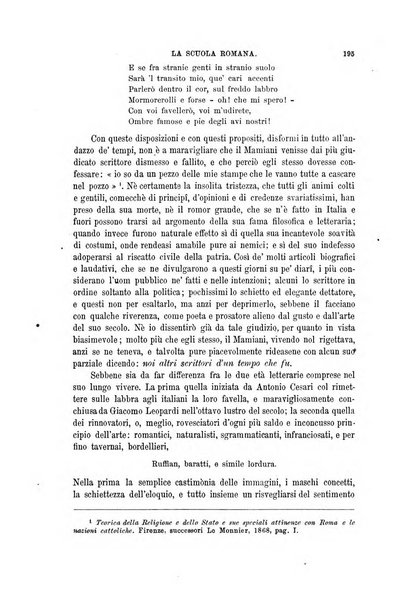 La scuola romana foglio periodico di letteratura e di arte