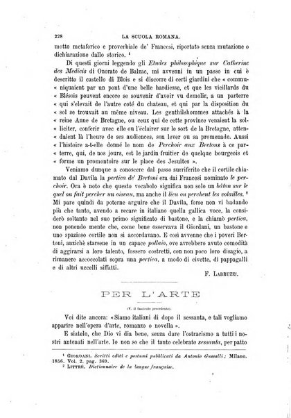 La scuola romana foglio periodico di letteratura e di arte