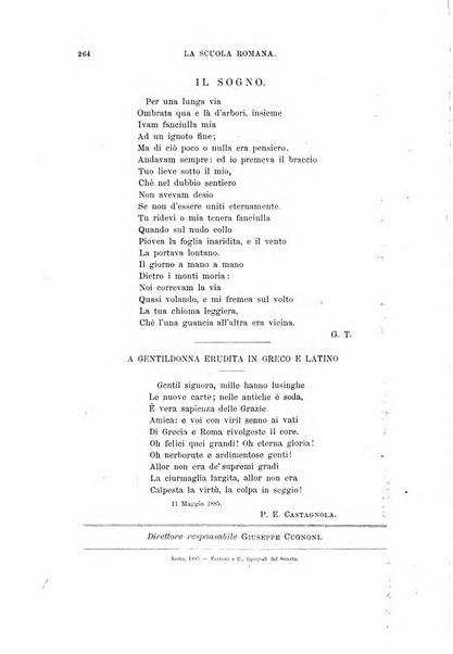 La scuola romana foglio periodico di letteratura e di arte