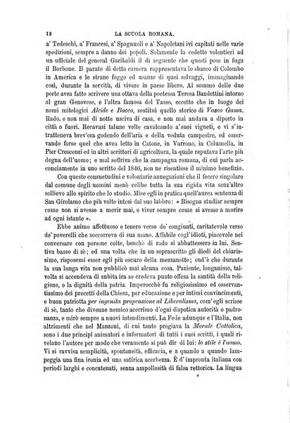 La scuola romana foglio periodico di letteratura e di arte