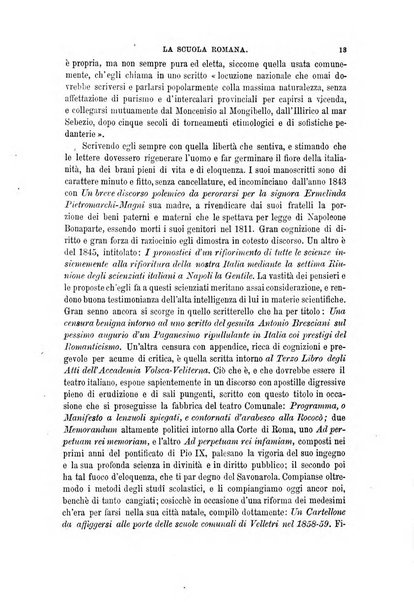 La scuola romana foglio periodico di letteratura e di arte