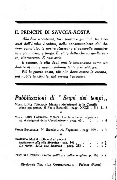 Segni dei tempi rassegna di scienze morali