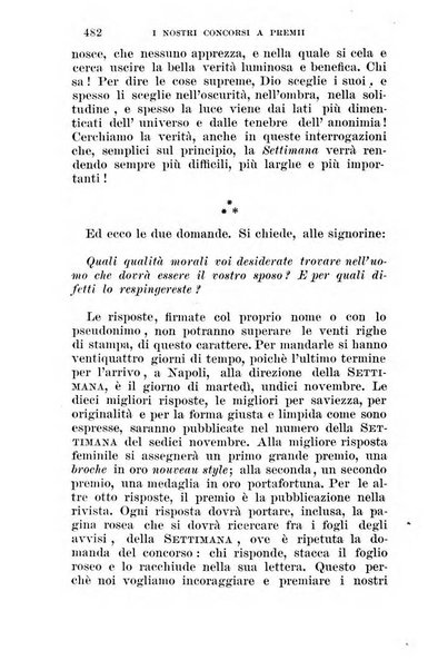 La settimana rassegna di lettere, arti e scienze