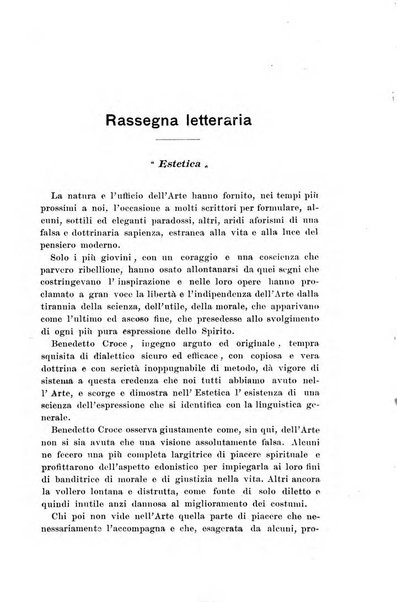 La settimana rassegna di lettere, arti e scienze