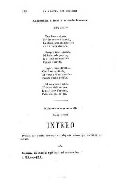 La settimana rassegna di lettere, arti e scienze