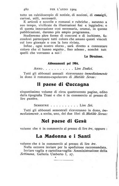 La settimana rassegna di lettere, arti e scienze