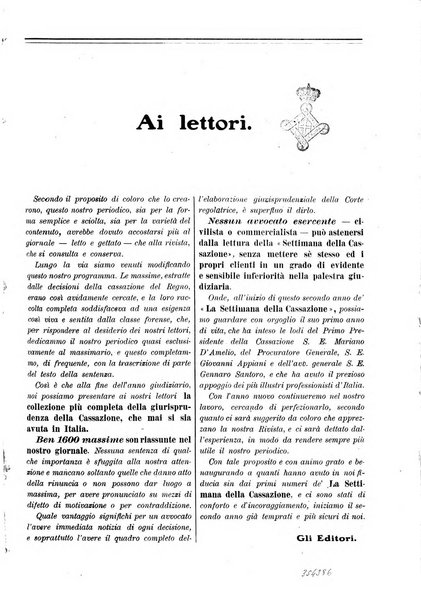 La settimana della Cassazione settimanale di giurisprudenza, legislazione, vita forense