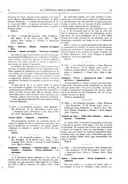 La settimana della Cassazione settimanale di giurisprudenza, legislazione, vita forense