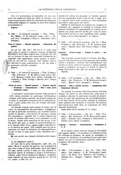 La settimana della Cassazione settimanale di giurisprudenza, legislazione, vita forense