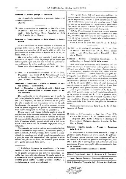 La settimana della Cassazione settimanale di giurisprudenza, legislazione, vita forense