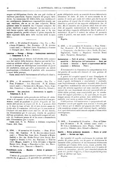 La settimana della Cassazione settimanale di giurisprudenza, legislazione, vita forense