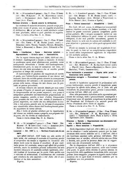 La settimana della Cassazione settimanale di giurisprudenza, legislazione, vita forense