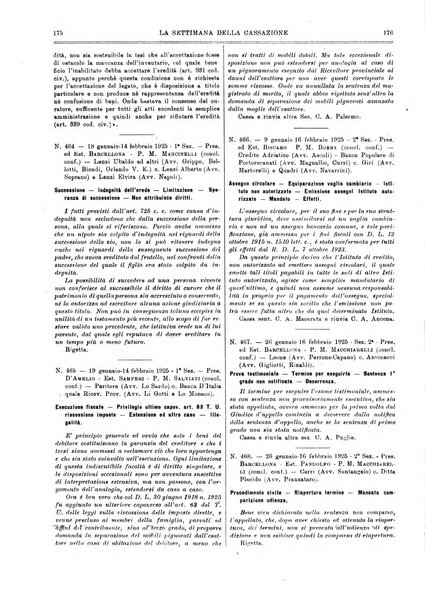 La settimana della Cassazione settimanale di giurisprudenza, legislazione, vita forense