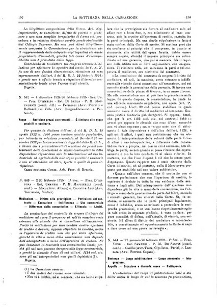 La settimana della Cassazione settimanale di giurisprudenza, legislazione, vita forense