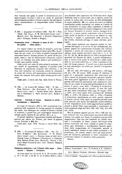 La settimana della Cassazione settimanale di giurisprudenza, legislazione, vita forense