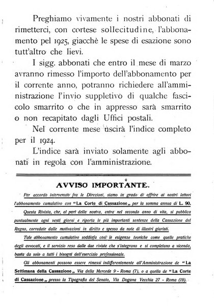 La settimana della Cassazione settimanale di giurisprudenza, legislazione, vita forense