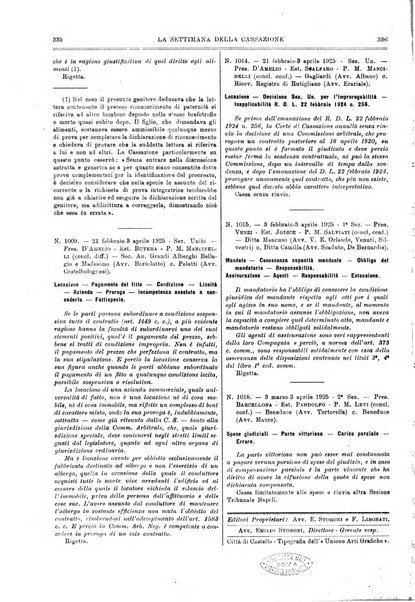 La settimana della Cassazione settimanale di giurisprudenza, legislazione, vita forense