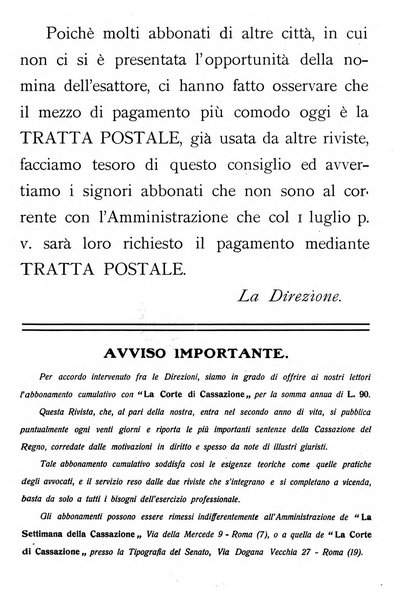 La settimana della Cassazione settimanale di giurisprudenza, legislazione, vita forense