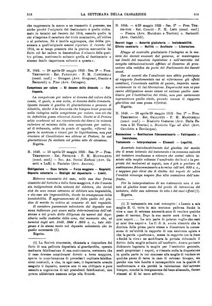 La settimana della Cassazione settimanale di giurisprudenza, legislazione, vita forense