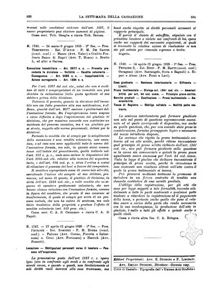 La settimana della Cassazione settimanale di giurisprudenza, legislazione, vita forense