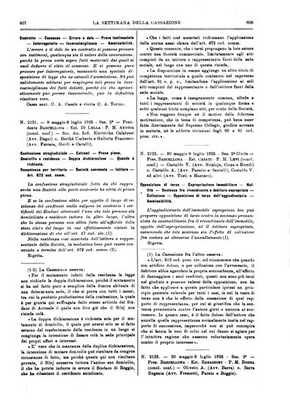 La settimana della Cassazione settimanale di giurisprudenza, legislazione, vita forense