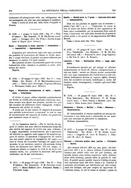 La settimana della Cassazione settimanale di giurisprudenza, legislazione, vita forense