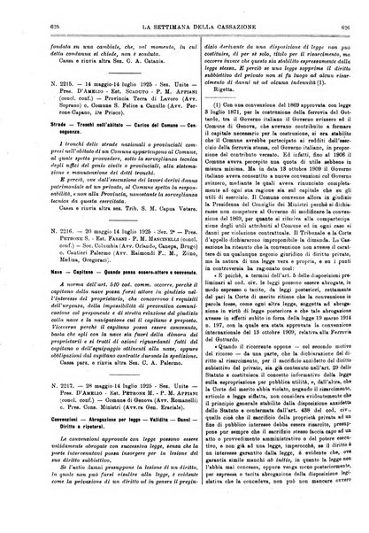 La settimana della Cassazione settimanale di giurisprudenza, legislazione, vita forense